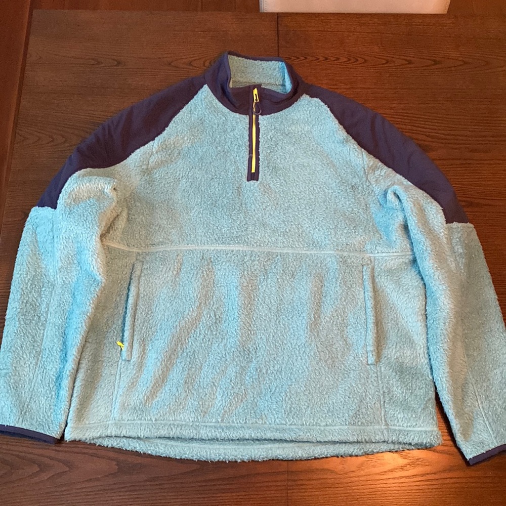 Outerknown Blue and Gray Fleece Jacket